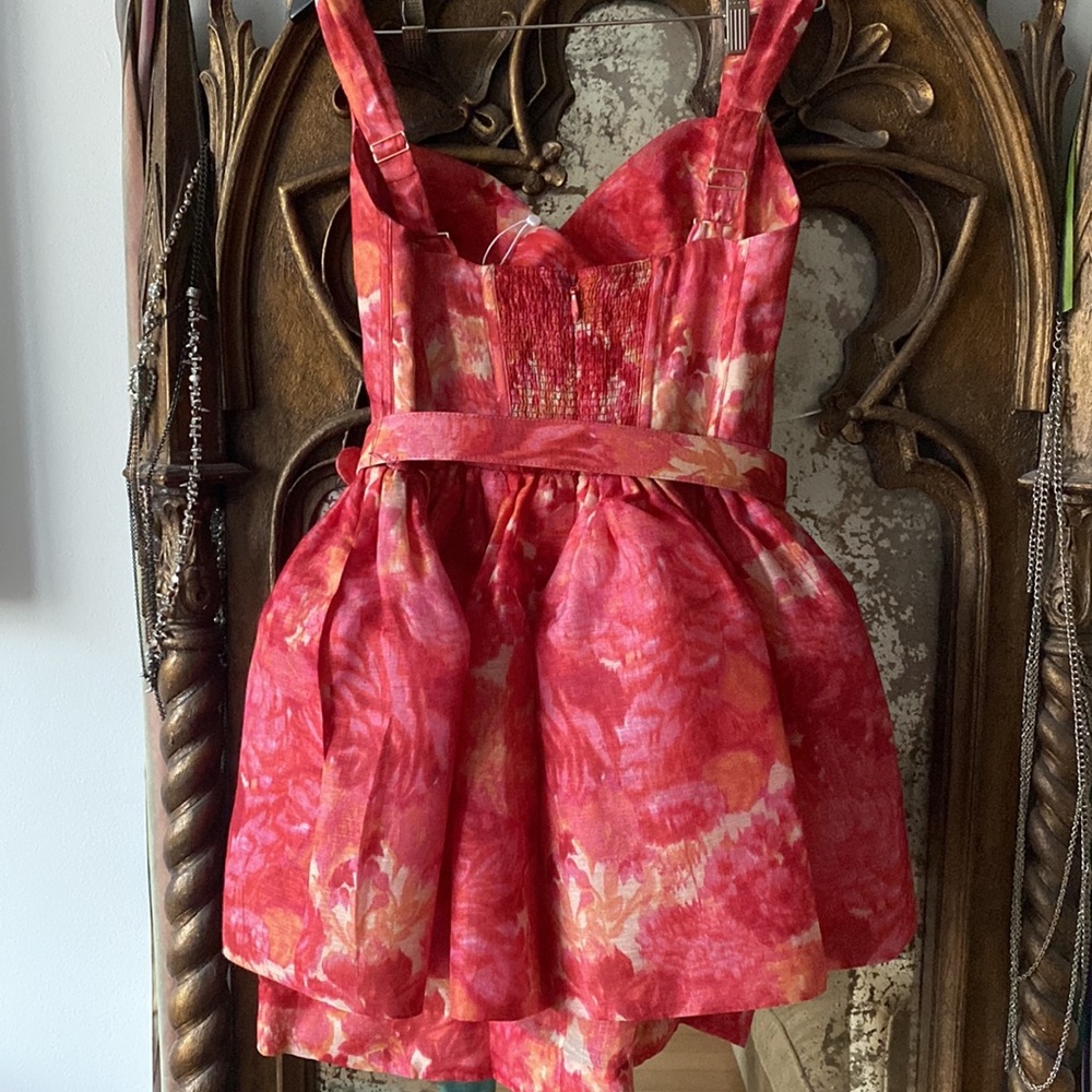 Zimmermann belted high tide mini dress - Picture 3 of 7